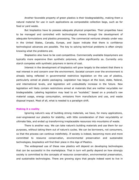 Solution Biodegradable Plastics Studypool