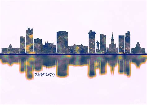 Maputo Skyline by Towseef Dar Wall Art