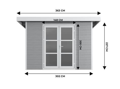 Abri De Jardin Composite Alma M Gris Clair Mm Design Moderne