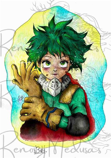 Ilustración Inspirada En Deku Mano Izuku Midoriya Fanart De Bnha