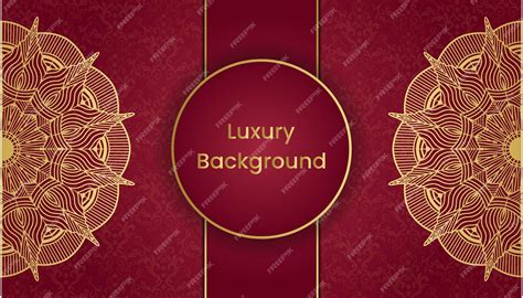 Premium Vector A Red And Gold Background With A Gold Bow And The