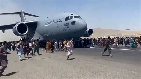 Video Shows People Clinging To Us Air Force Plane Leaving Kabul