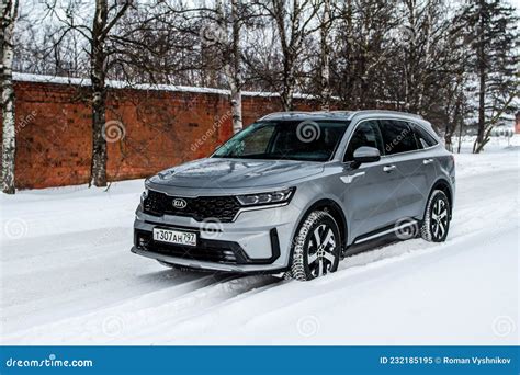 MOSCOW RUSSIA FEBRUARY 7 2021 Kia Sorento Fourth Generation MQ4