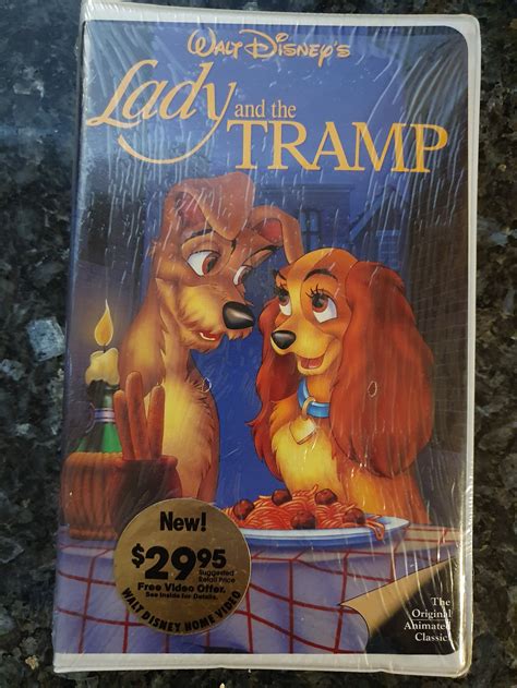 Walt Disney S Lady And The Tramp Vhs New Sealed Black Etsy