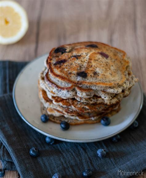 Zitronen Mohn Pancakes Mit Blaubeeren M Hreneck