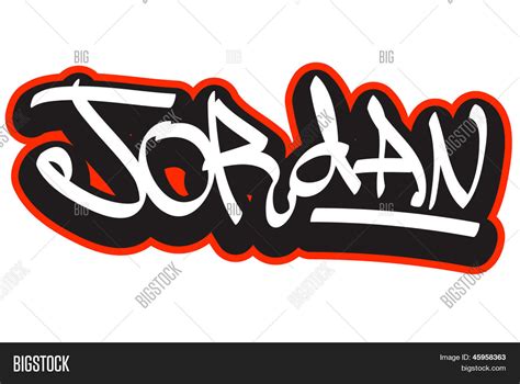 Jordan Graffiti Font Vector And Photo Free Trial Bigstock