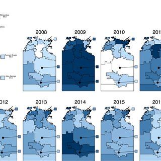 Maps of the ratio of the rate of influenza notifications in the ...