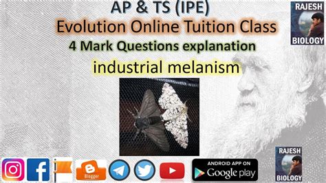 Industrial Melanism Evolution IPE Ap Ts Tuition Class Rajesh