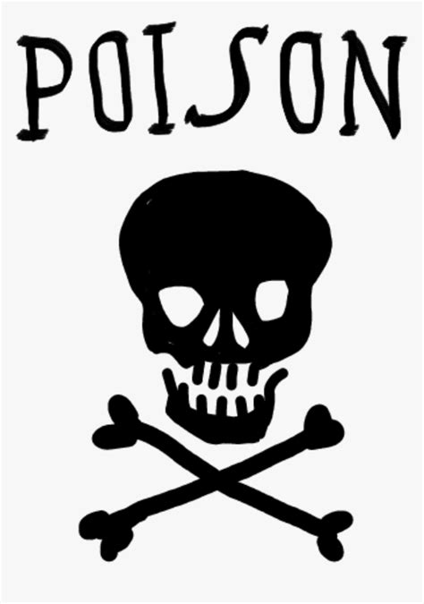 #poison #skull #warning #tattooart #logo - Skull, HD Png Download - kindpng