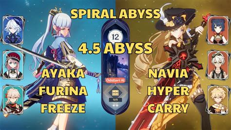 C0 Ayaka Furina Freeze C0 Navia Hypercarry Spiral Abyss 4 5 Floor