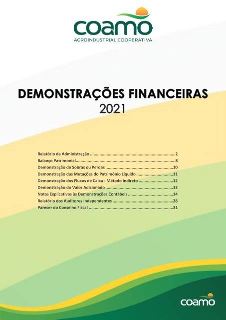 Demonstrações Financeiras 2021