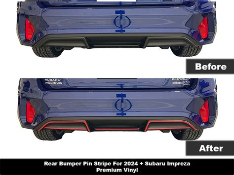 Crux Moto Rear Bumper Pin Stripe For Subaru Impreza Etsy