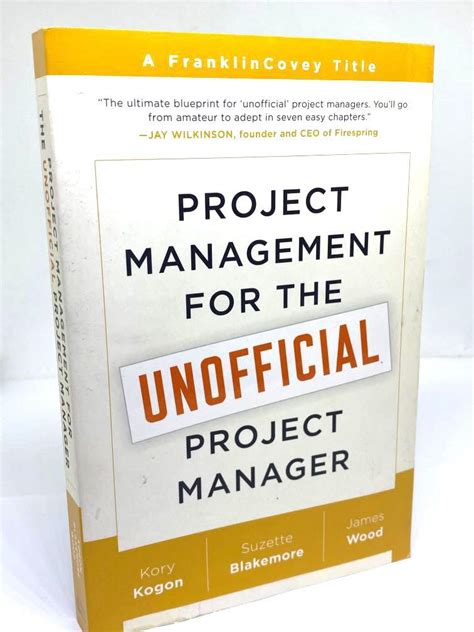 Project Management For The Unofficial Project Manager Hobbies And Toys