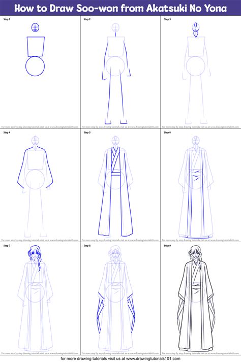 How To Draw Soo Won From Akatsuki No Yona Printable Step By Step