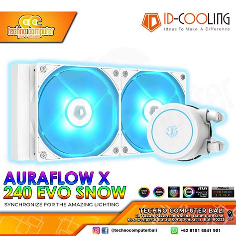 Id Cooling Auraflow X 240 Evo Rgb Sync Snow Cpu Cooler 240mm Aio Liquid Cooler