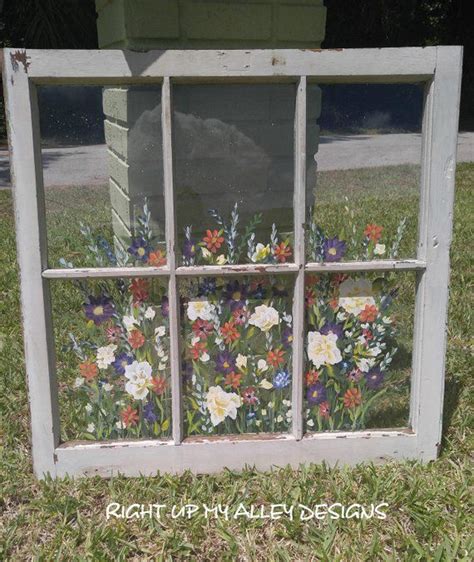 Old Windows Painted Old Windows All Windows Sold Custom Orders Welcomehand Painted Windows Wall