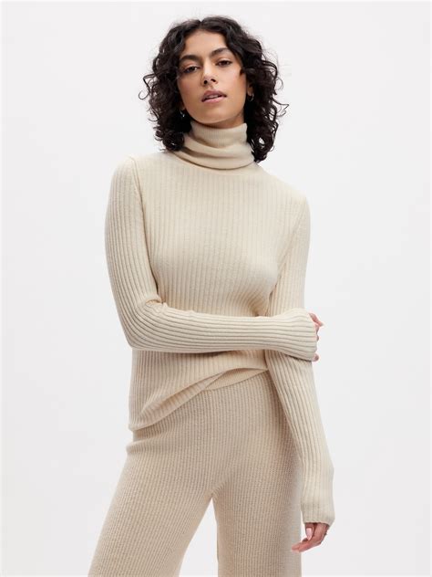 Cashsoft Rib Turtleneck Sweater Gap