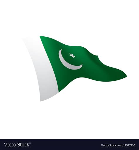 Pakistan flag Royalty Free Vector Image - VectorStock