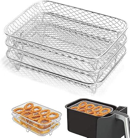 Pcs Stainless Steel Air Fryer Rack Square Compatible For Ninja Dual