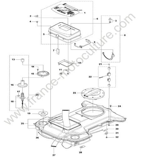 Vue Clat E Et Pi Ces D Tach Es Chassis Sup Rieur Pour Husqvarna