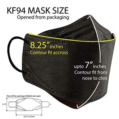 Pack Black Kf Face Protective Mask Adult Layer Made In Korea