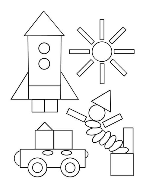 Geometrische Formen Ausmalbilder Kostenlose Malvorlagen