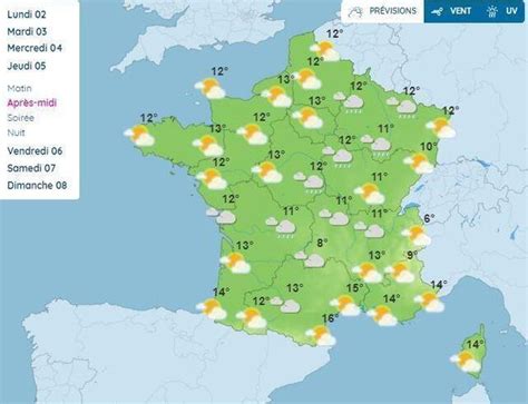 Météo De la pluie du vent et de la douceur les prévisions pour