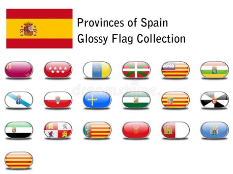 Spanish provinces flags stock illustration. Illustration of territories ...