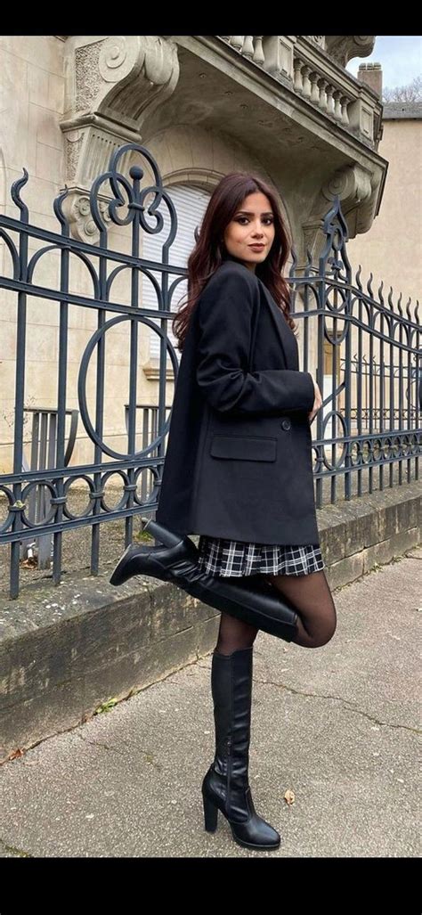 Blazer Girl Photos Peacoat Instagram Jackets Opaque Tights Quick