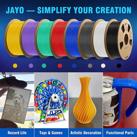 Jayo Mm Kg Kg Pla Matte Petg Pla Filament D Printer Tpu Abs