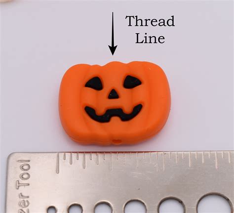 Pumpkin Orange Silicone Bead Halloween Jack O Lantern Bead Etsy