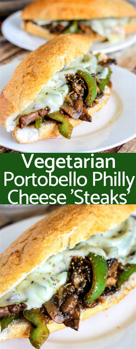 Vegetarian Portobello Philly Cheese Steaks Are Stuffed With Mushrooms