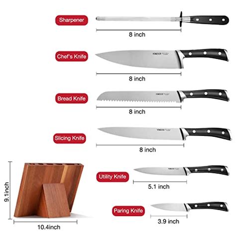 Piece Knife Sets For Kitchen With Block Homever Chef Knife Set High