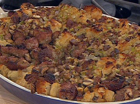 Sausage Sage And Chestnut Dressing Emeril Lagasse Food Network Food Network Recipes