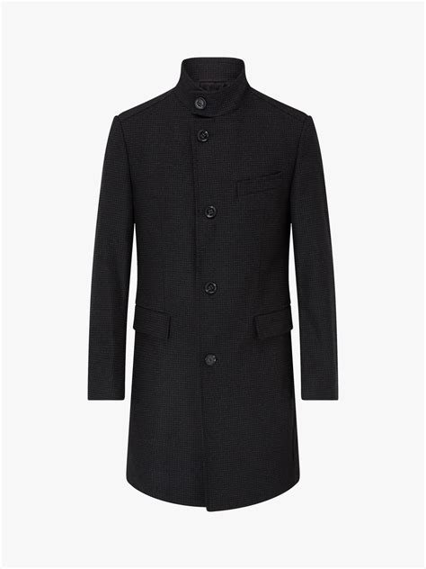 Hugo By Hugo Boss Mintrax Wool Blend Coat Charcoal Hugo Boss Hugo