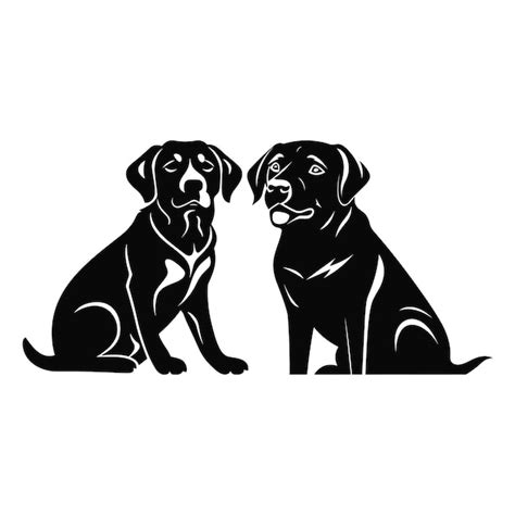 Vector Del Logotipo Del Perro Labrador Retriever Vector Premium