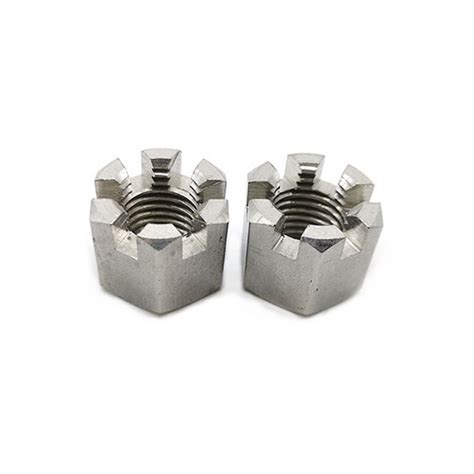 Din Hex Flange Hexagon Slotted Castle Nut Hexagon Slotted Nuts And