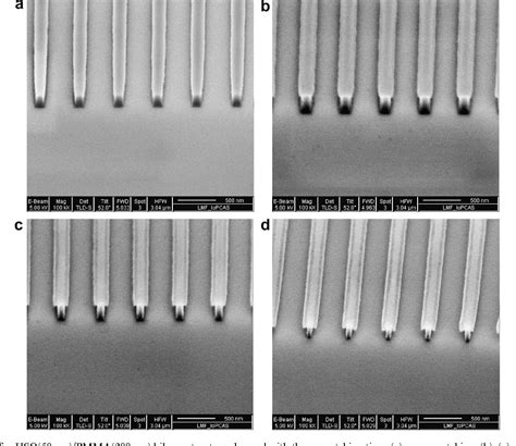 PDF Electron Beam Lithography Of HSQ PMMA Bilayer Resists For