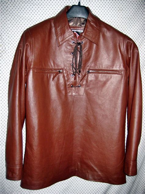 Lambskin Leather Pullover Shirt With Fringe Custom Made