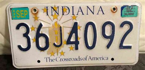 Authentic Antique and Classic Indiana US License Plates