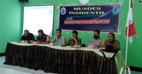 DESA ANYAR Musdes Insidentil Penetapan KPM BLT Dana Desa Tahun