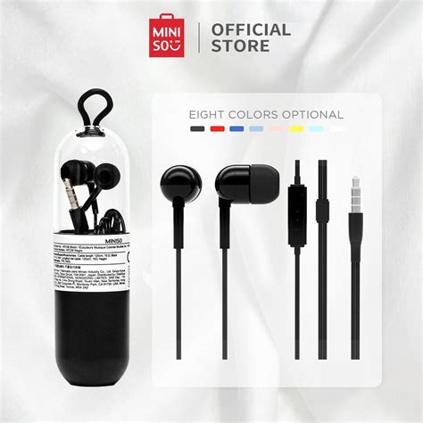 Tai Nghe Hf236 Miniso Nhét Tai Có Dây Jack Cắm 35mm Nhiều Màu