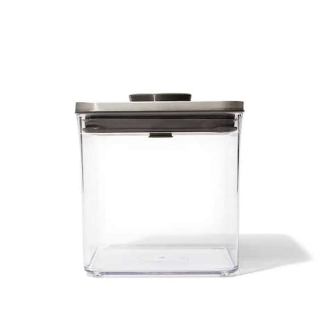 Oxo Good Grips Qt Big Square Short Steel Pop Food Storage