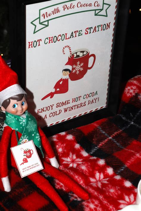 Elf On The Shelf Hot Chocolate Station And Printable Signs For The