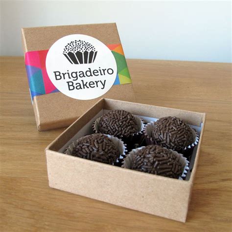 Single Flavor 4 Brigadeiros Box Forminhas Para Doces Finos Doces