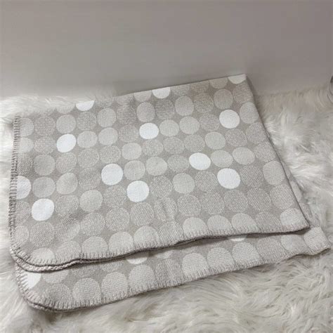 Linea Casa Bedding Linea Casa Baby Blanket Grey White Polka Dot