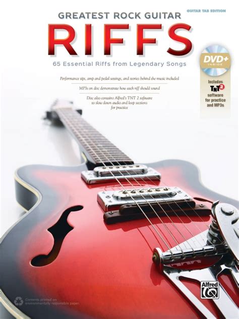 Greatest Rock Guitar Riffs: Guitar TAB Edition Book & DVD-ROM