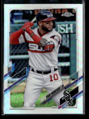 Yoan Moncada 2021 Topps Chrome Refractor 186 Chicago White Sox Ebay