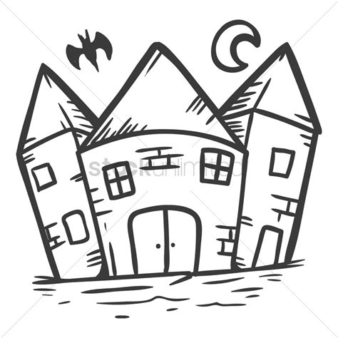 Haunted House Cartoon Drawing at PaintingValley.com | Explore ...