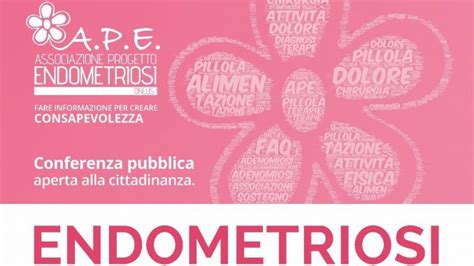 Endometriosi sai cos è conferenza A P E Onlus a Collecchio